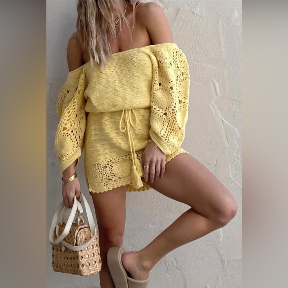 59. Spell Crochet Mini Dress
